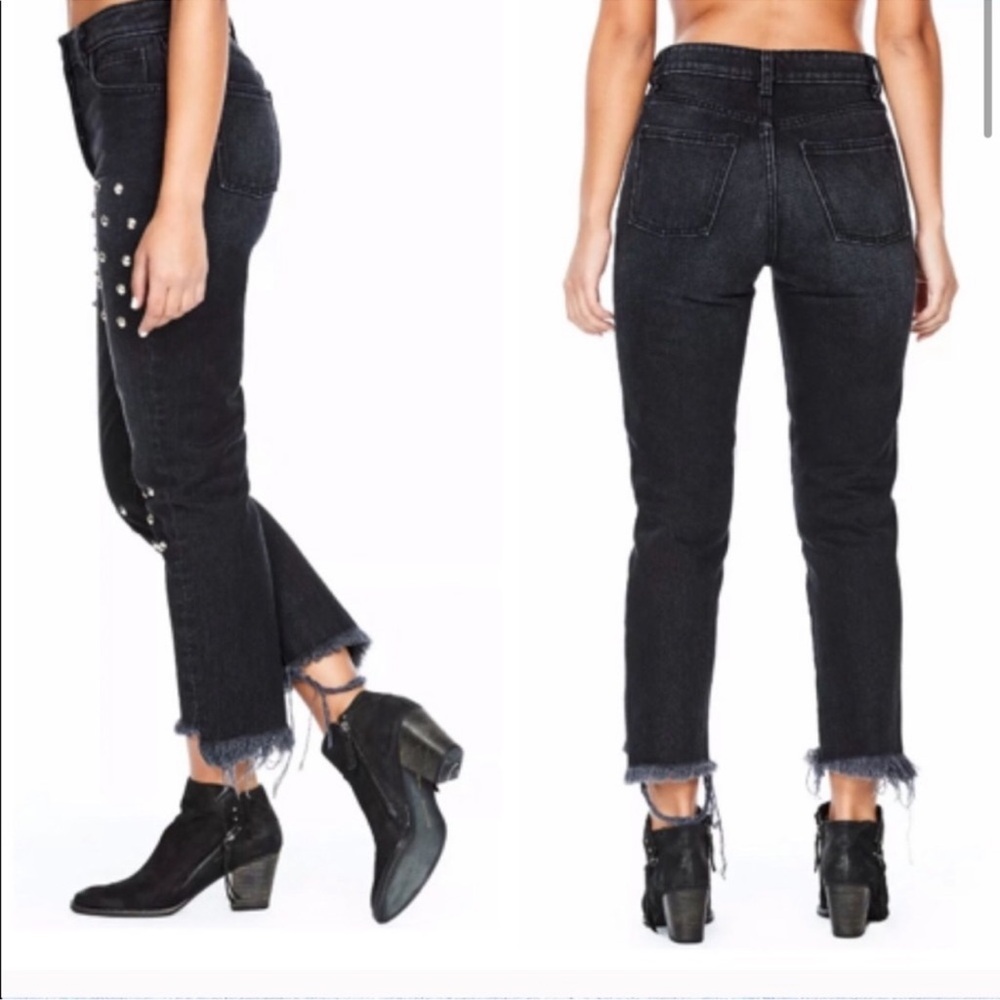 Carmar LF Sweetheart Studded Black Grunge Jeans Size 27